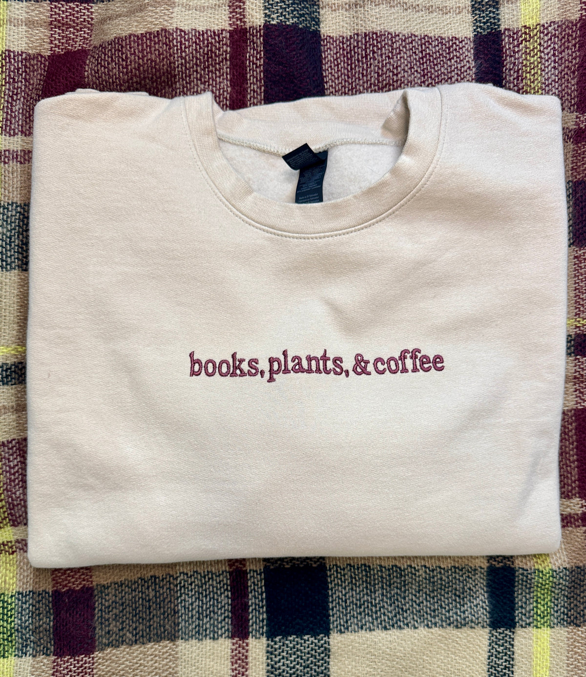 Books, Plants, and Coffee Sweatshirt
