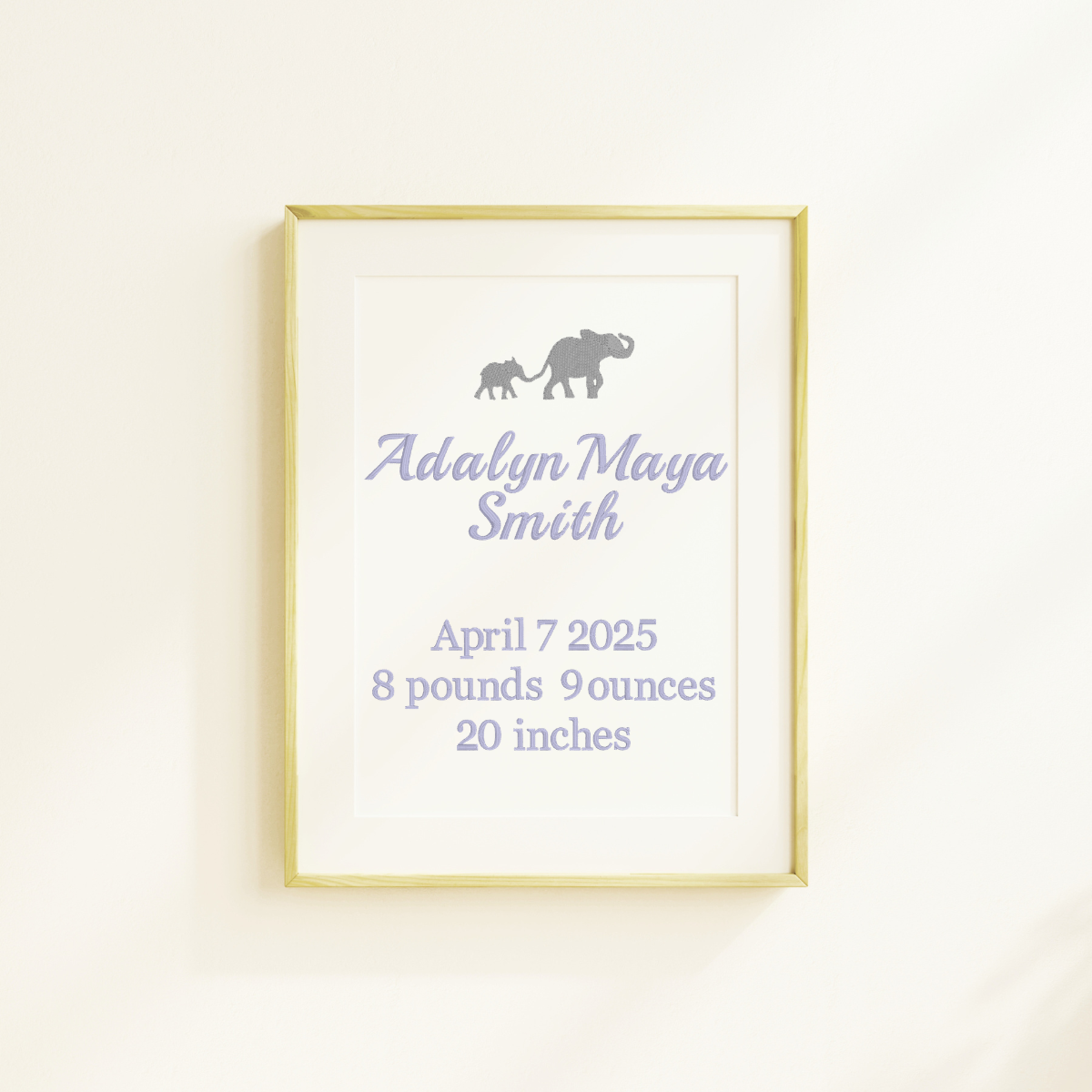 Elephant Birth Announcement