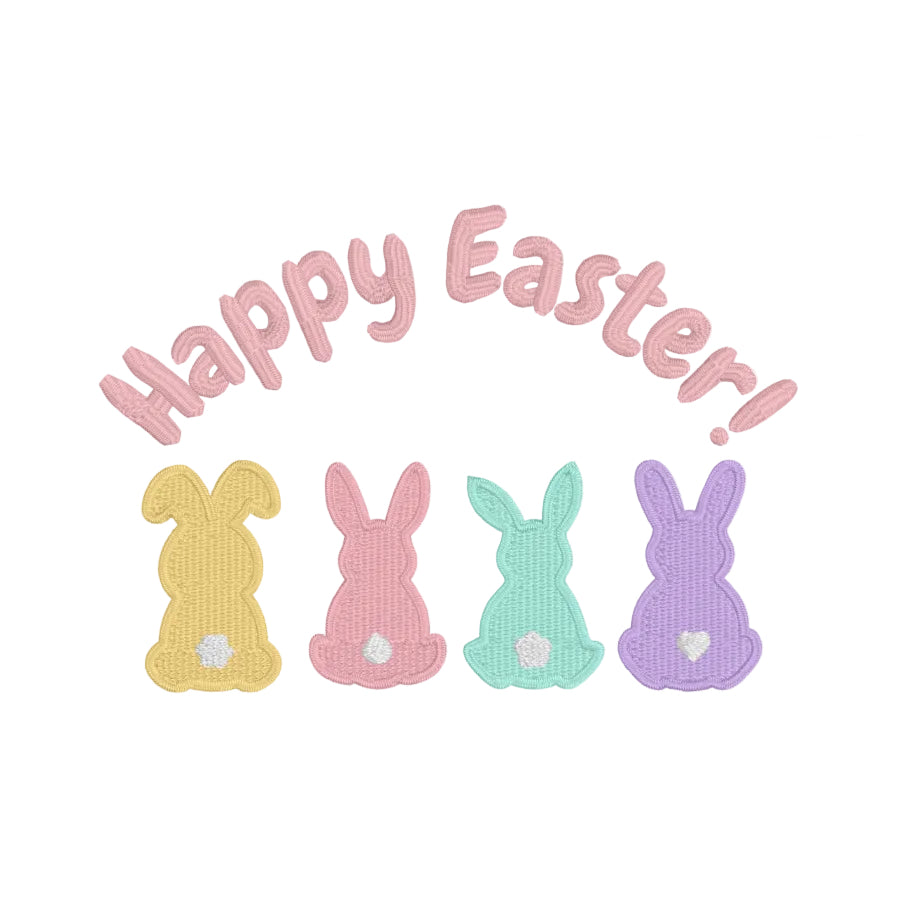 Happy Easter with Bunnies