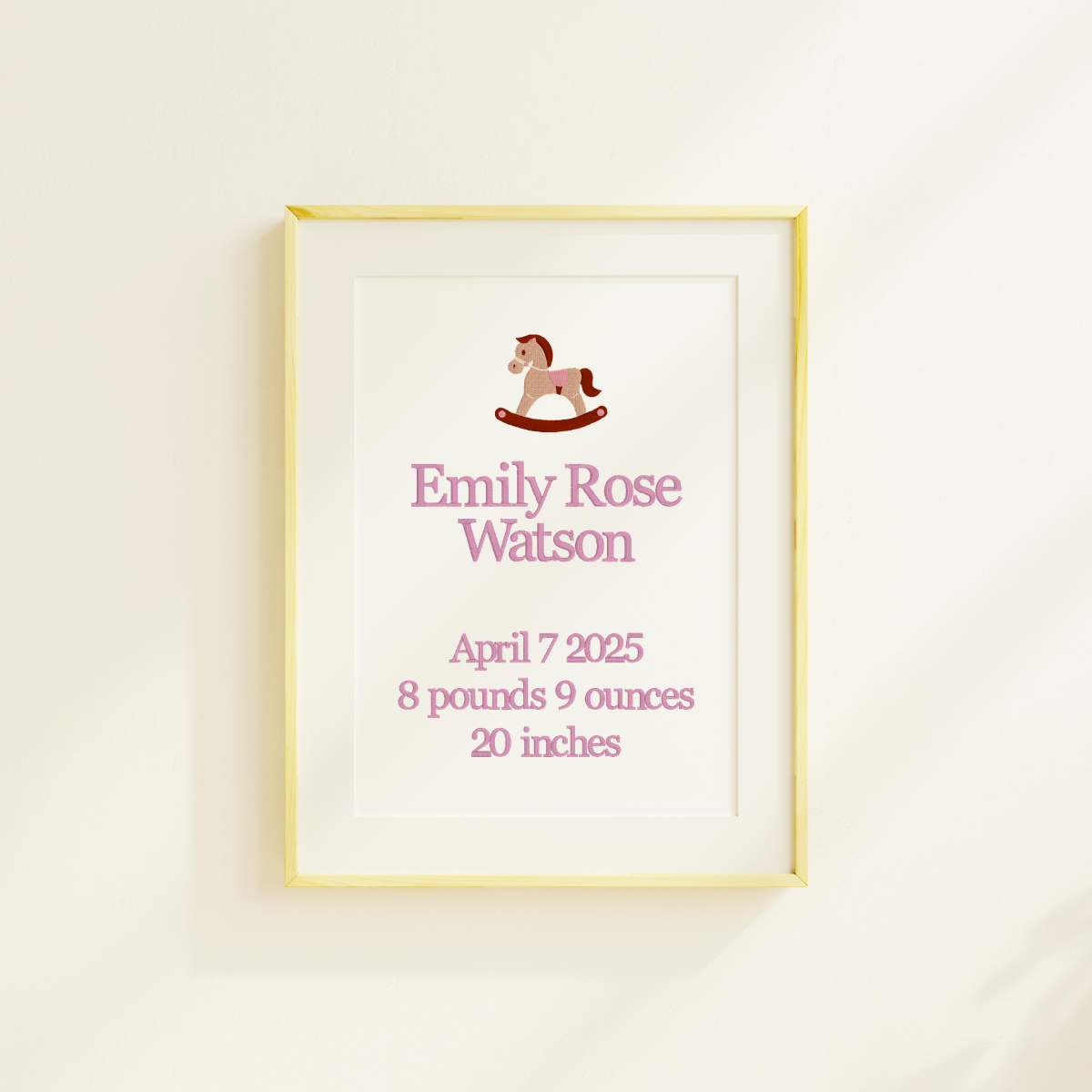 Rocking Horse Birth Announcement